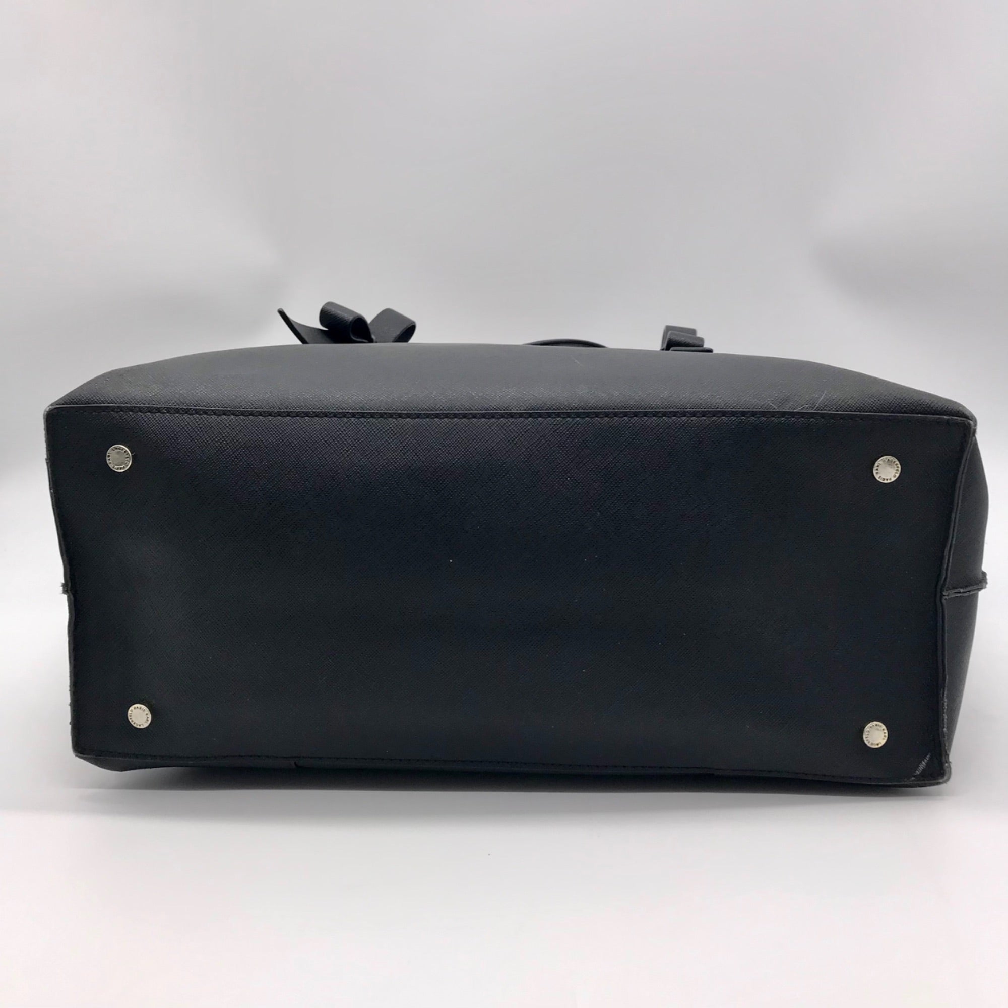 Karl Lagerfeld Black Leather Flurete Tote Bag