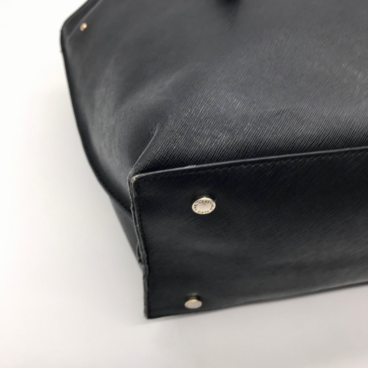 Karl Lagerfeld Black Leather Flurete Tote Bag