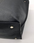 Karl Lagerfeld Black Leather Flurete Tote Bag