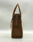 Michael Kors Cream And Brown Signature Coated Canvas Large Satchel