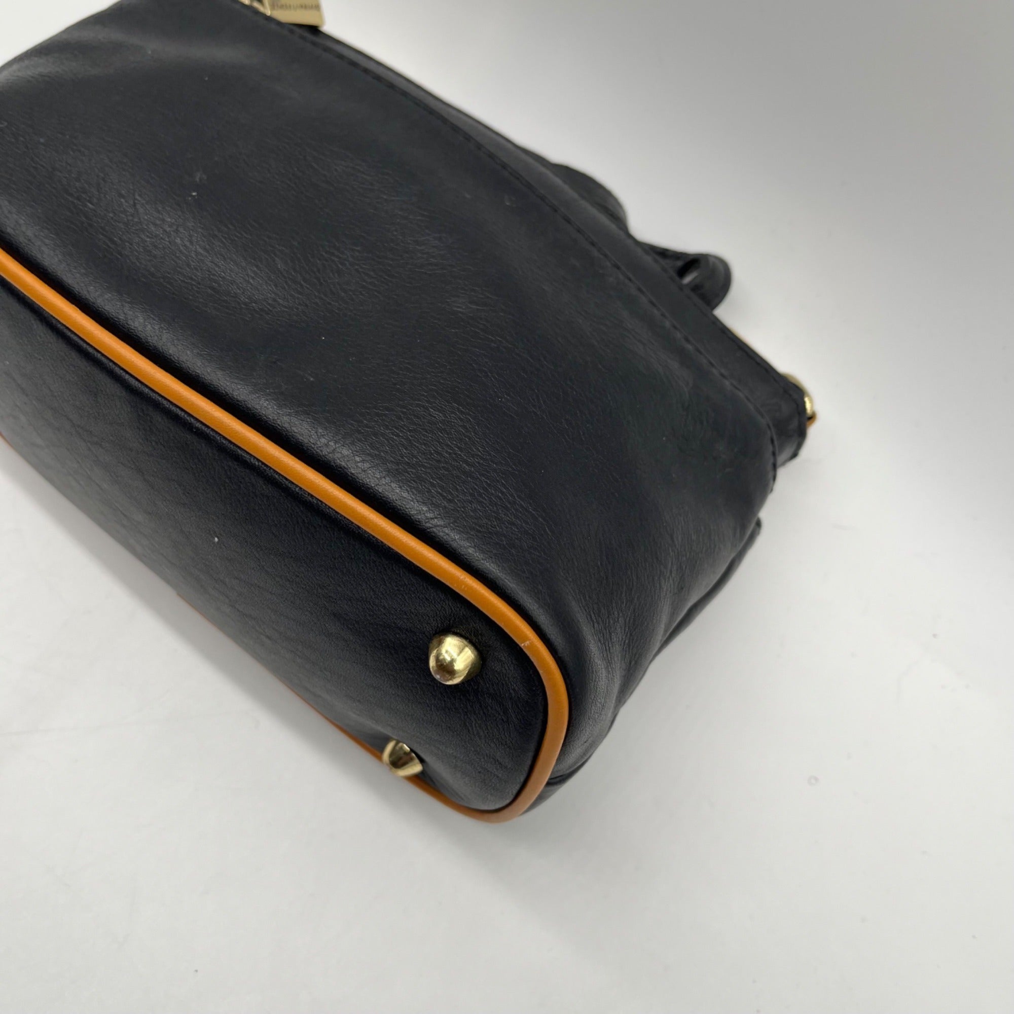 Divina Firenze Black Leather Crossbody Bag
