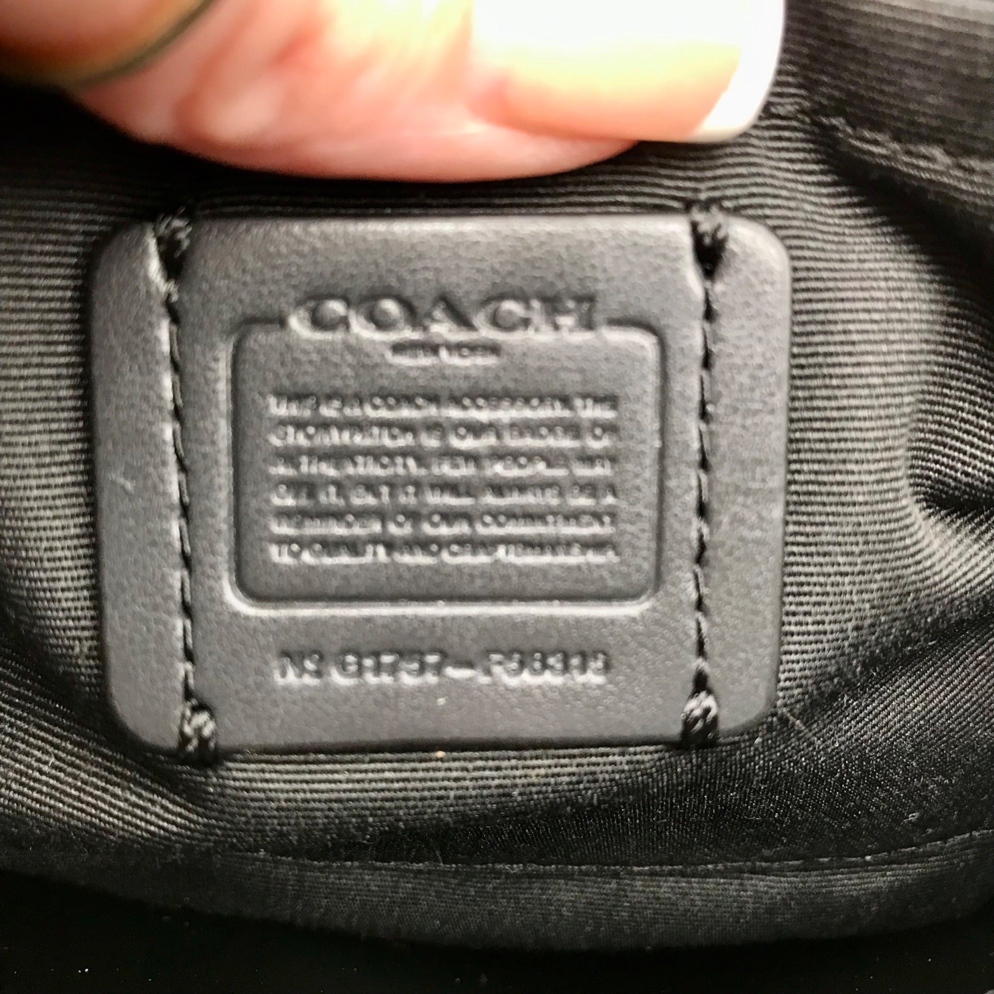 Coach Black And Gray Monogram Signature Canvas File Crossbody Bag F58316