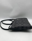 Coach Black And Gray Monogram Signature Canvas File Crossbody Bag F58316