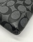 Coach Black And Gray Monogram Signature Canvas File Crossbody Bag F58316