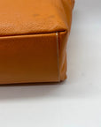Vera Pelle Orange Pebbled Leather Shoulder Bag