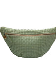 Clare V Mint Green Grande Woven Fanny Pack