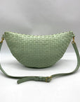 Clare V Mint Green Grande Woven Fanny Pack