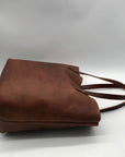 KMM & CO Brown Full Grain Leather Tote Bag
