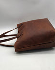 KMM & CO Brown Full Grain Leather Tote Bag