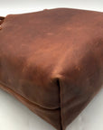 KMM & CO Brown Full Grain Leather Tote Bag