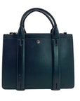 Theory Black Leather West Mini Satchel