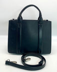 Theory Black Leather West Mini Satchel