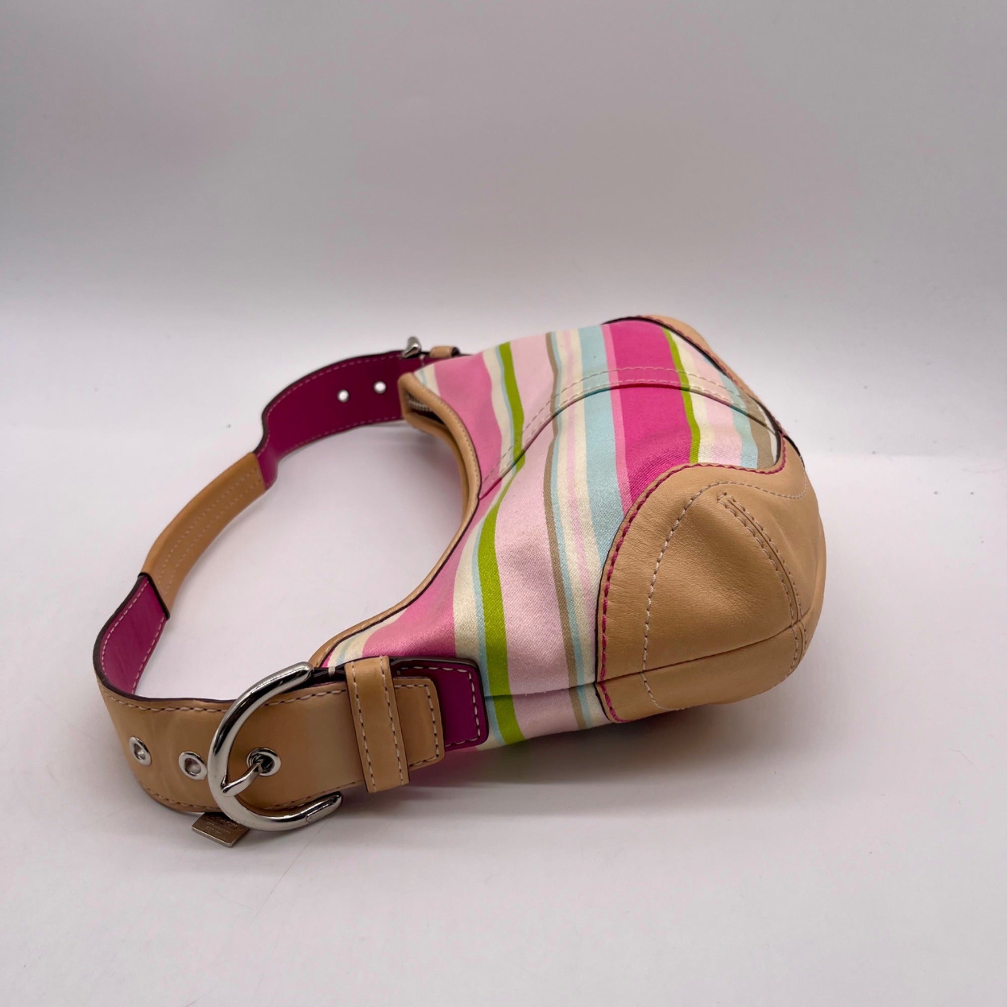 Vintage Coach Soho Stripe Hobo Shoulder Bag