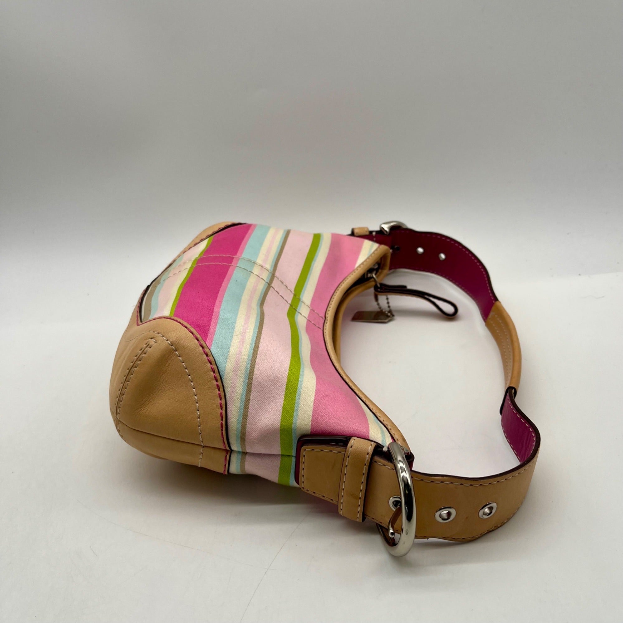 Vintage Coach Soho Stripe Hobo Shoulder Bag