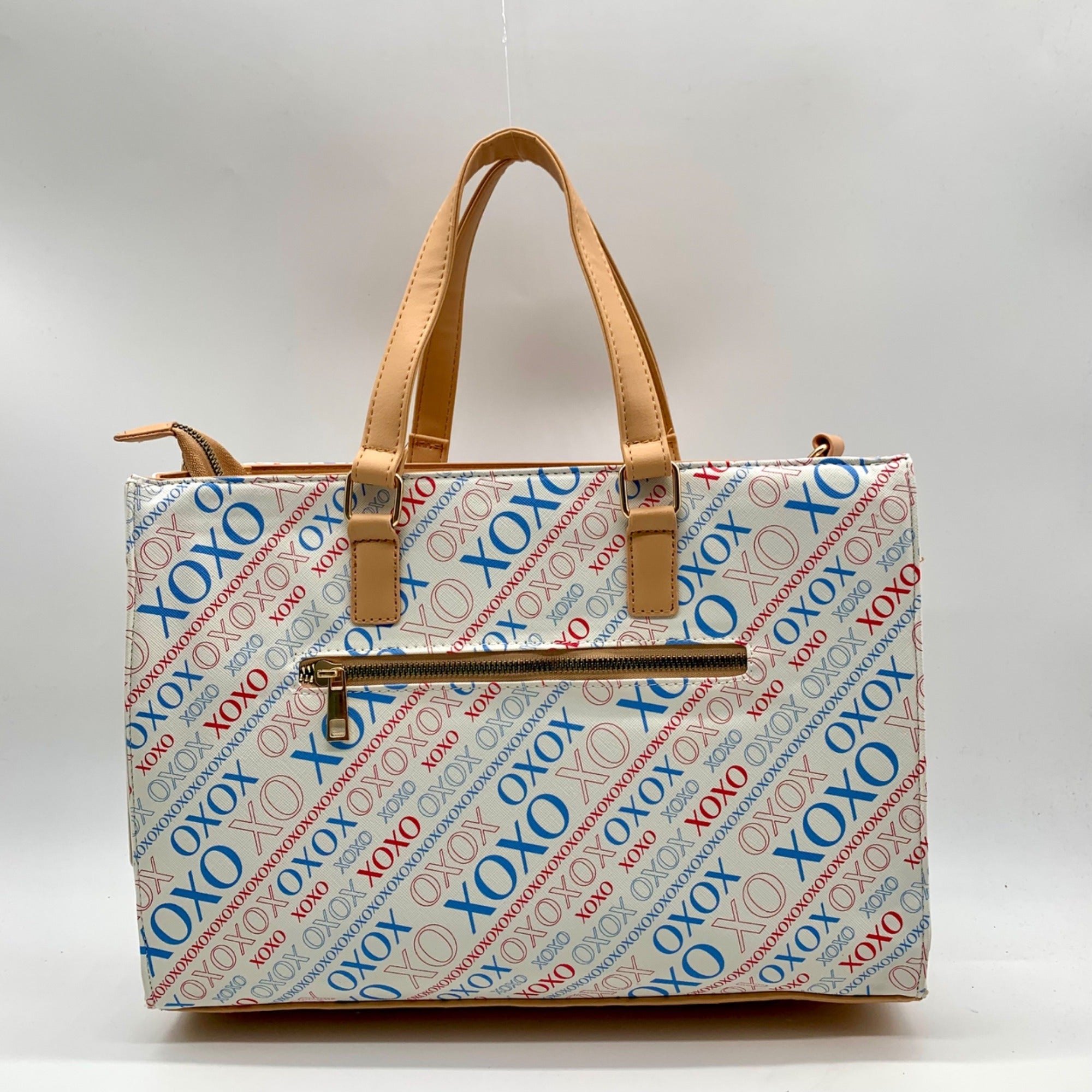 Xoxo White All-over Print Satchel Bag