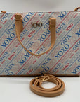 Xoxo White All-over Print Satchel Bag