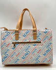 Xoxo White All-over Print Satchel Bag