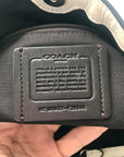 Coach Tan And White Canvas Shoulder Bag-F29548