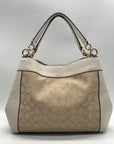 Coach Tan And White Canvas Shoulder Bag-F29548