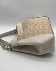 Coach Tan And White Canvas Shoulder Bag-F29548