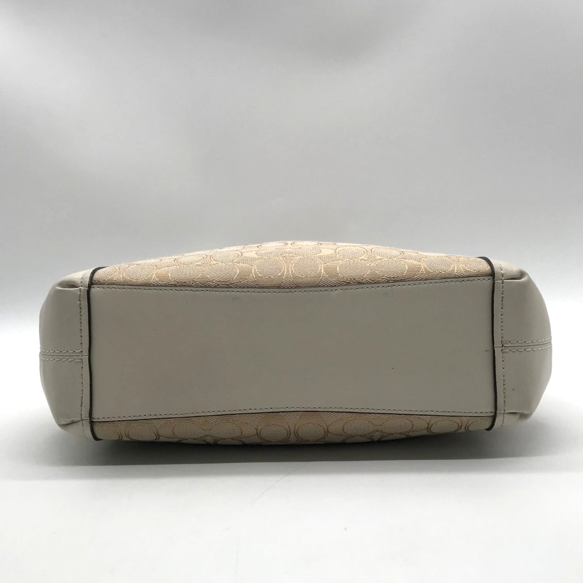 Coach Tan And White Canvas Shoulder Bag-F29548