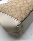 Coach Tan And White Canvas Shoulder Bag-F29548