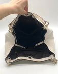 Coach Tan And White Canvas Shoulder Bag-F29548