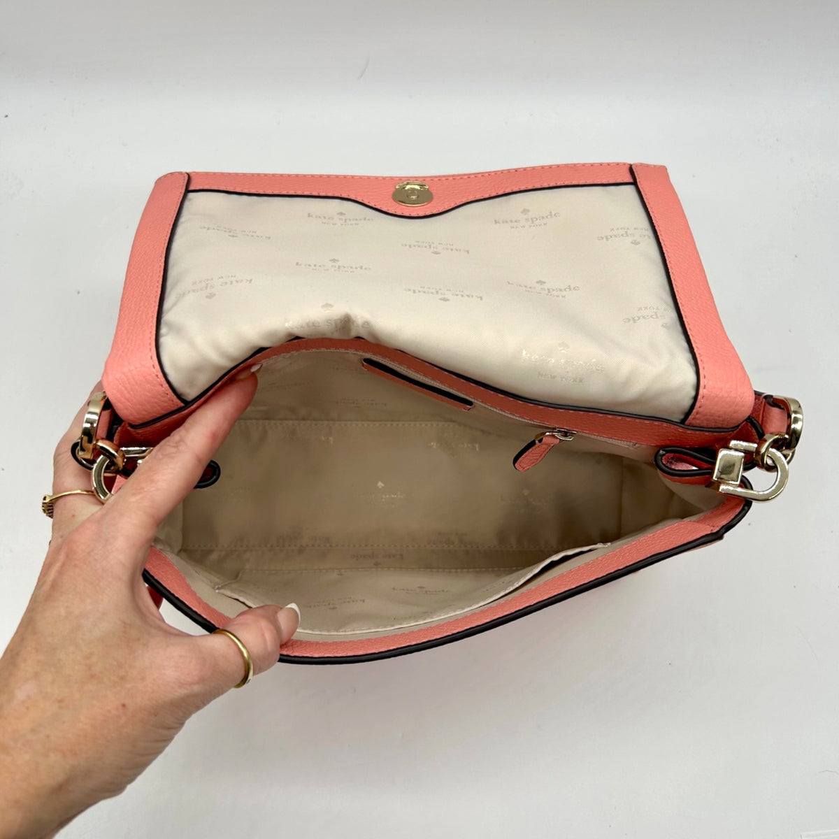 Kate Spade Peachy Rose Leila Medium Flap Shoulder Bag