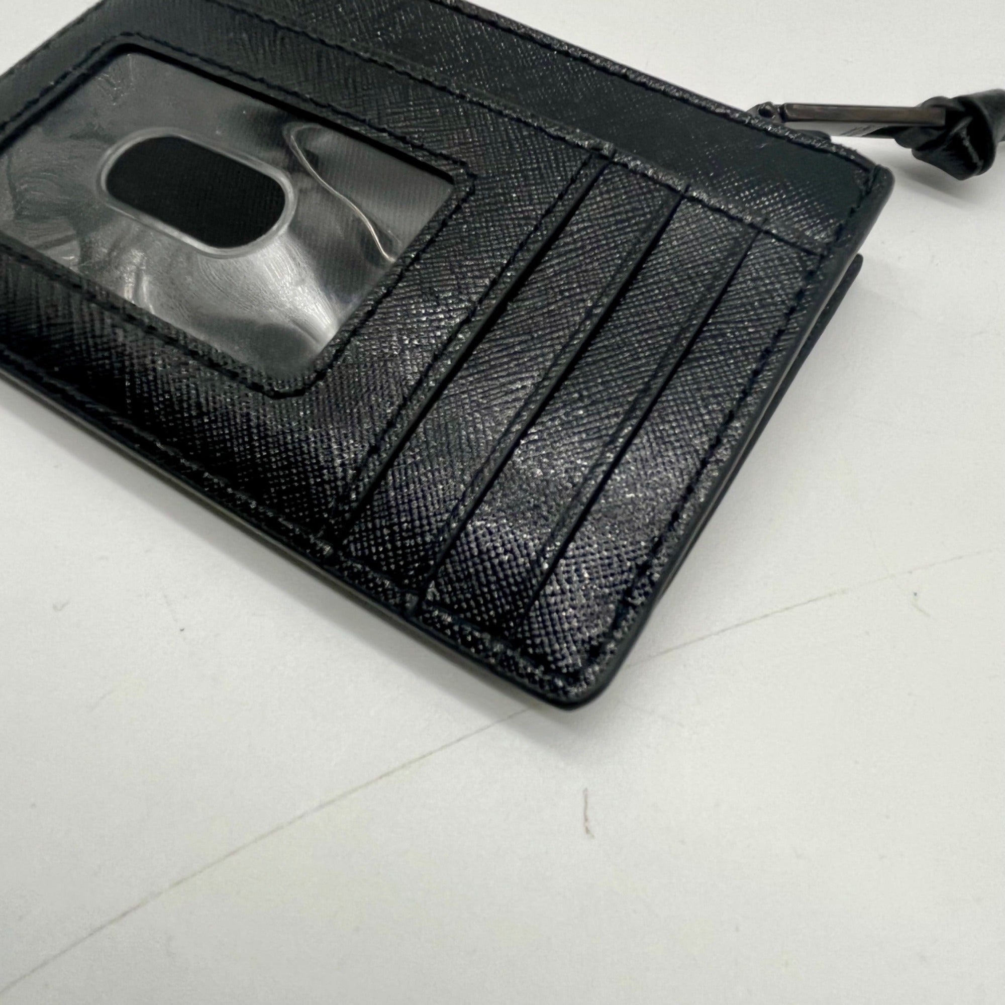 Marc Jacobs Black Saffiano Leather DTM Top Zip Multi Wallet