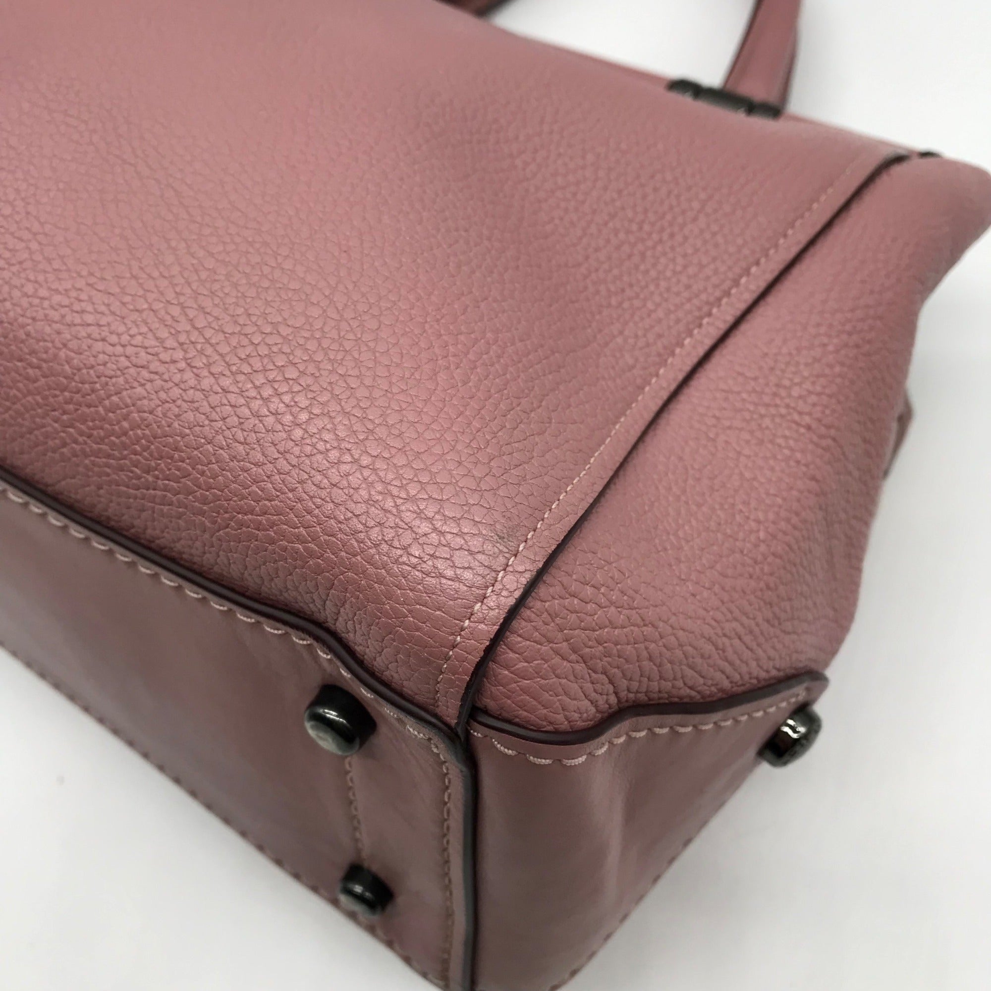 Coach Purple Pebbled Leather Grace Satchel Bag 21343