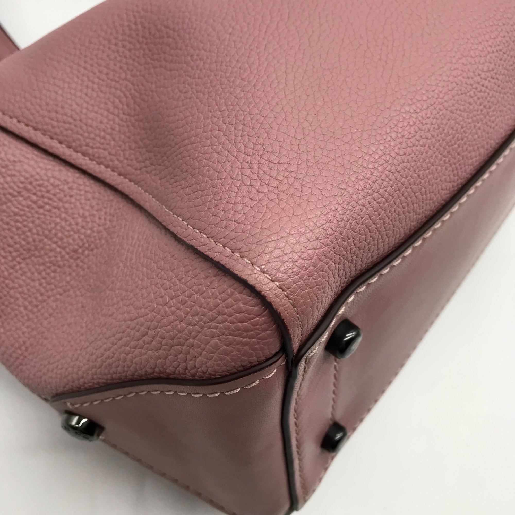 Coach Purple Pebbled Leather Grace Satchel Bag 21343