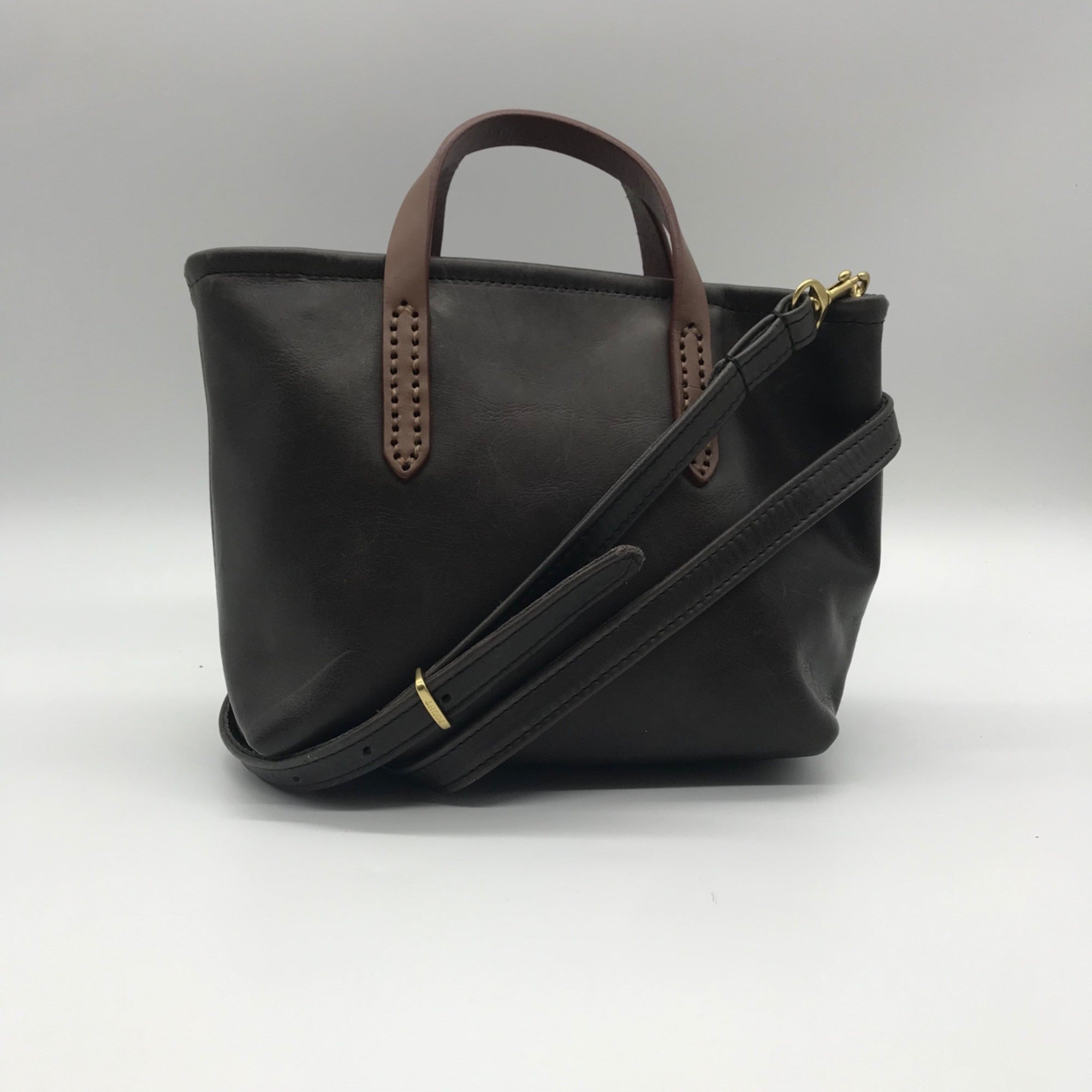 Fount Brown Leather Tote Bag
