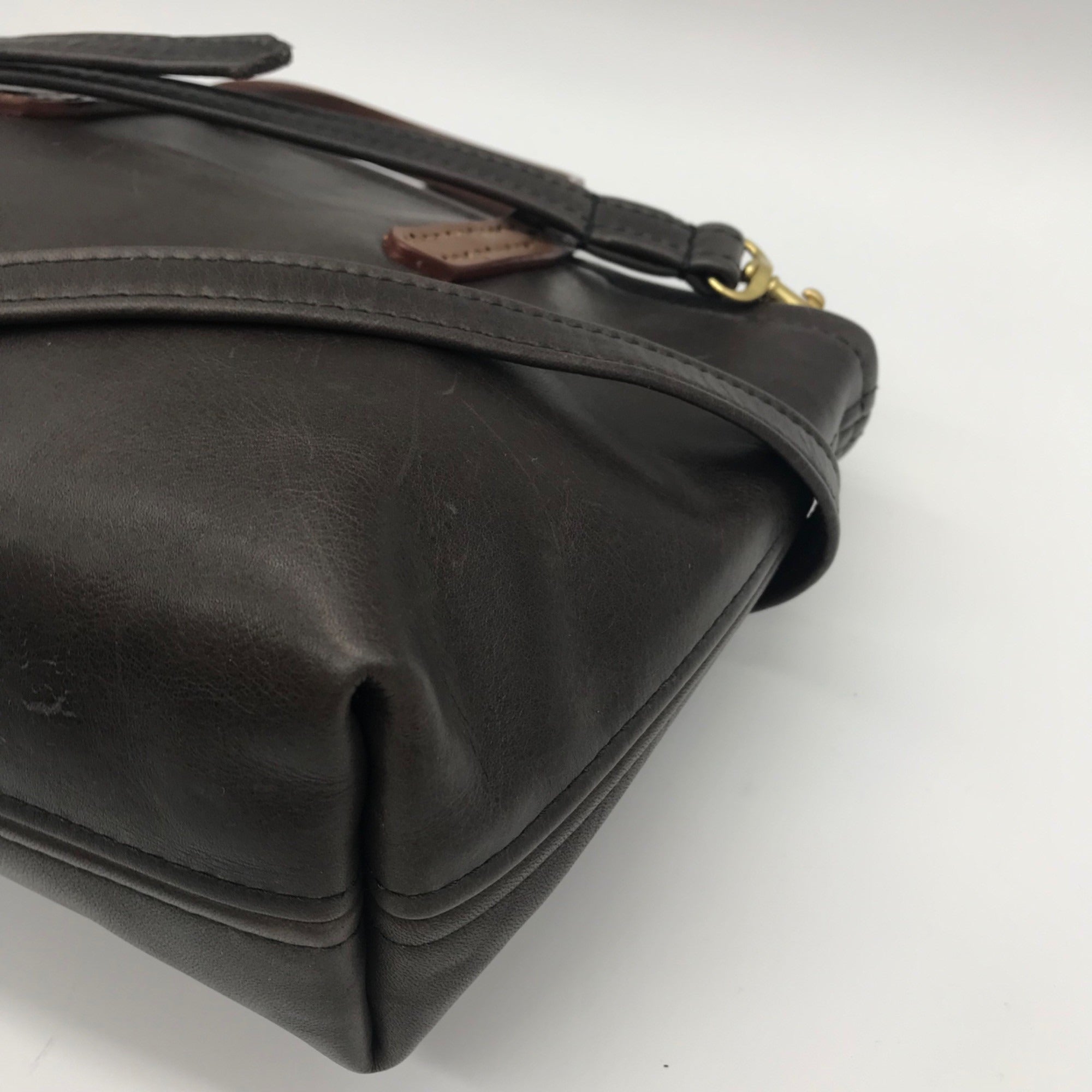Fount Brown Leather Tote Bag