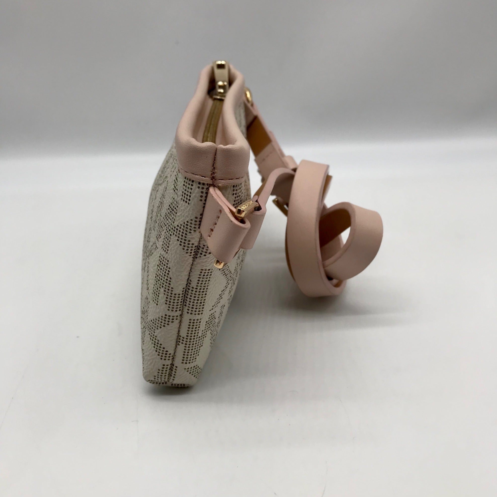 Michael Kors Vanilla &amp; Pink Canvas Beltwaist Bag
