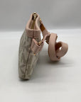 Michael Kors Vanilla & Pink Canvas Beltwaist Bag