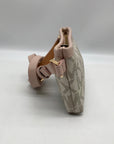 Michael Kors Vanilla & Pink Canvas Beltwaist Bag