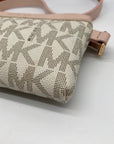 Michael Kors Vanilla & Pink Canvas Beltwaist Bag