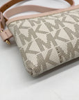 Michael Kors Vanilla & Pink Canvas Beltwaist Bag