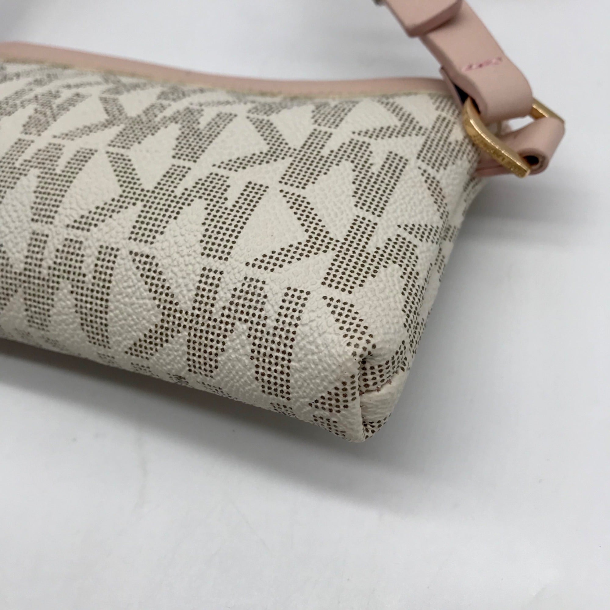 Michael Kors Vanilla &amp; Pink Canvas Beltwaist Bag