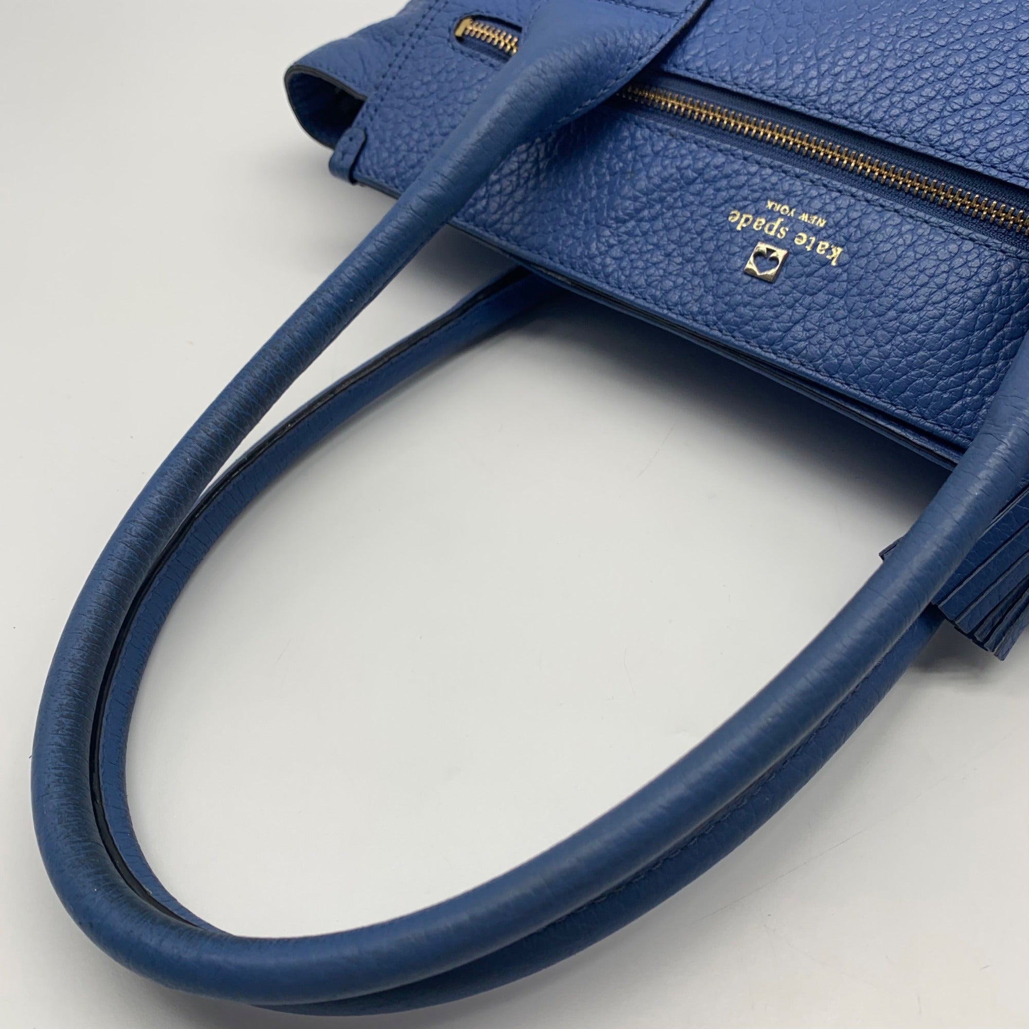 Kate Spade Ocean Blue Pebbled Leather Southport Avenue Linda Tote