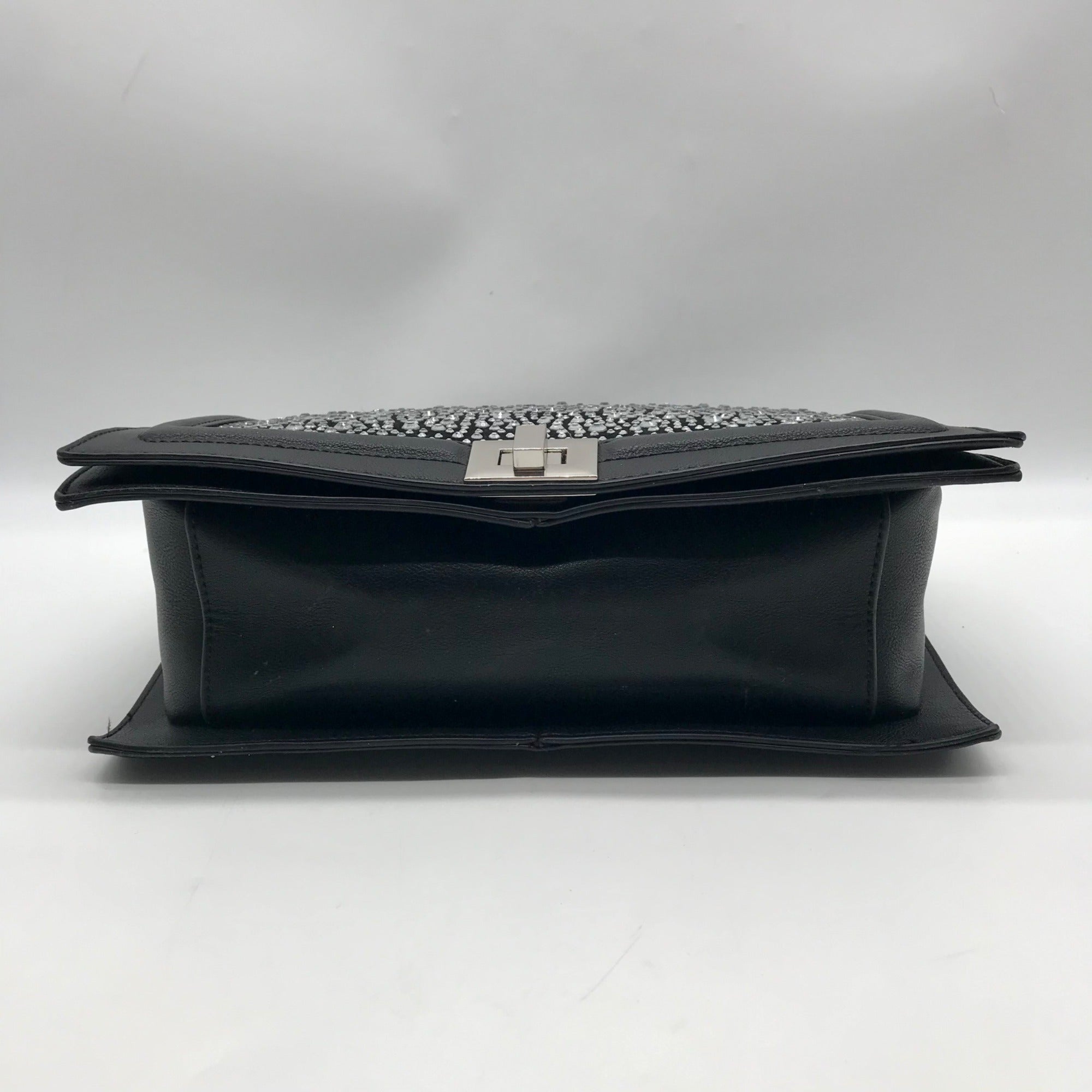 I.N.C. International Concepts Black Rhinestone Ajae Hotfix Shoulder Bag