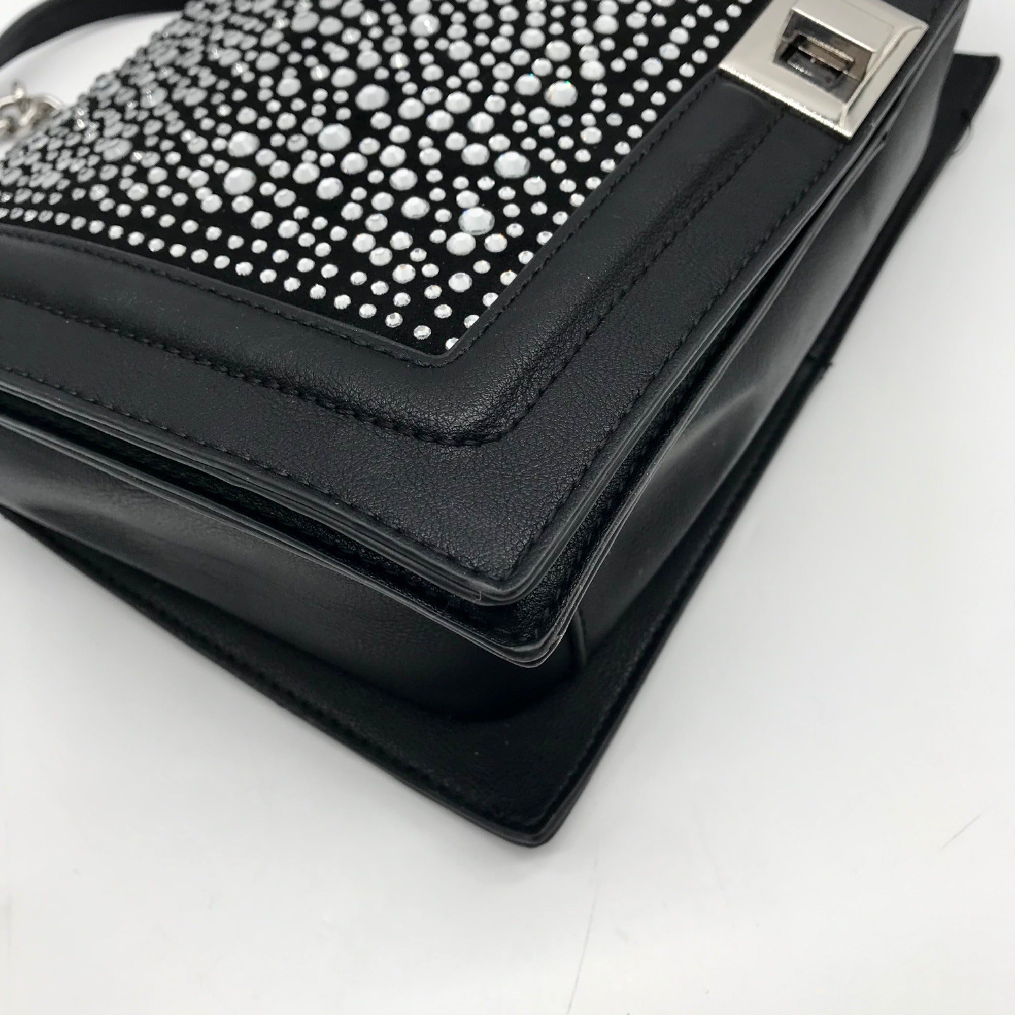 I.N.C. International Concepts Black Rhinestone Ajae Hotfix Shoulder Bag