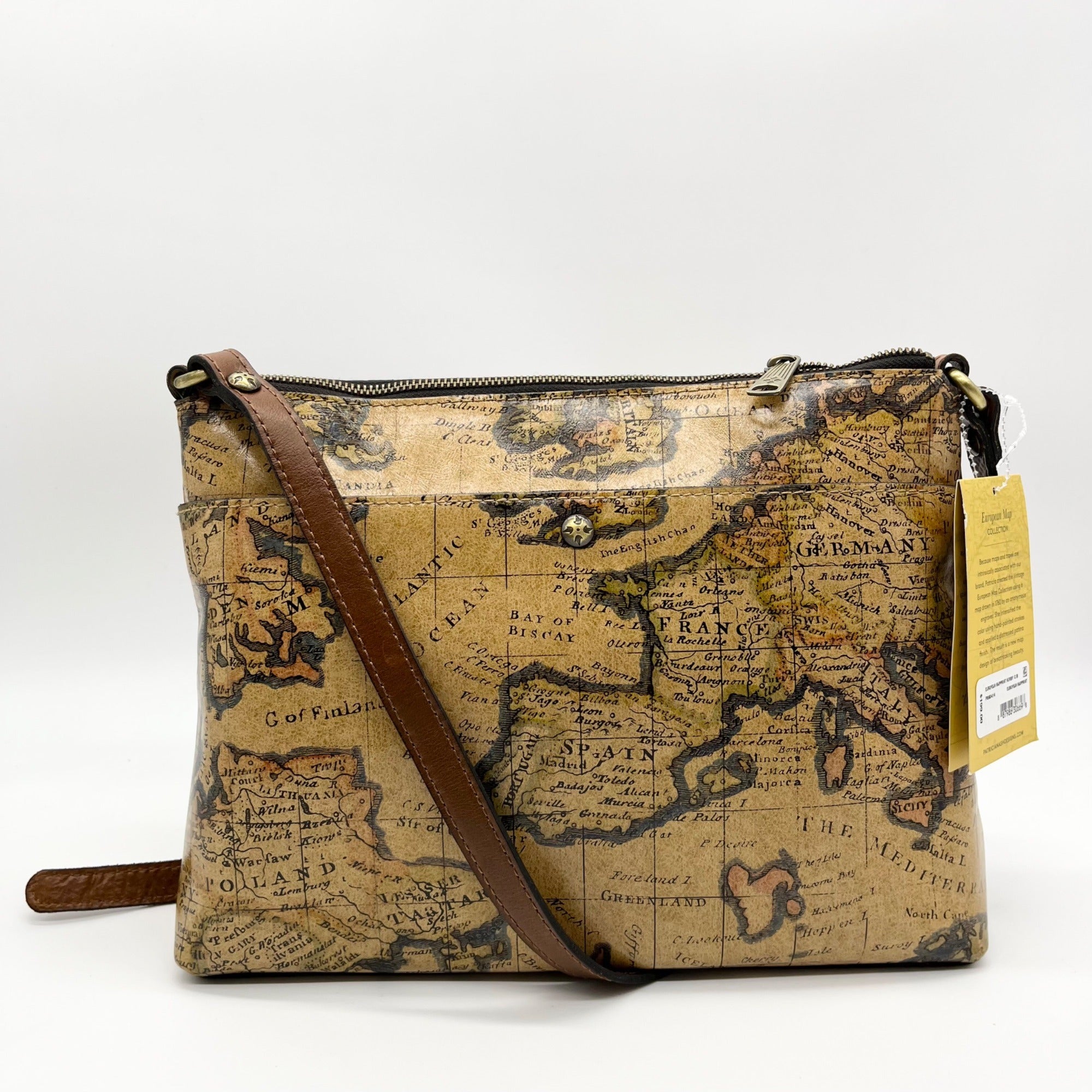 Patricia Nash European Mapprint Kirby Crossbody Bag