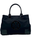 Tory Burch Black Nylon & Patent Leather Trim Ella Tote