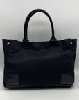 Tory Burch Black Nylon & Patent Leather Trim Ella Tote