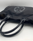 Tory Burch Black Nylon & Patent Leather Trim Ella Tote