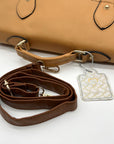 Move & Moda Brown Faux Leather Work Convertible Crossbody Briefcase