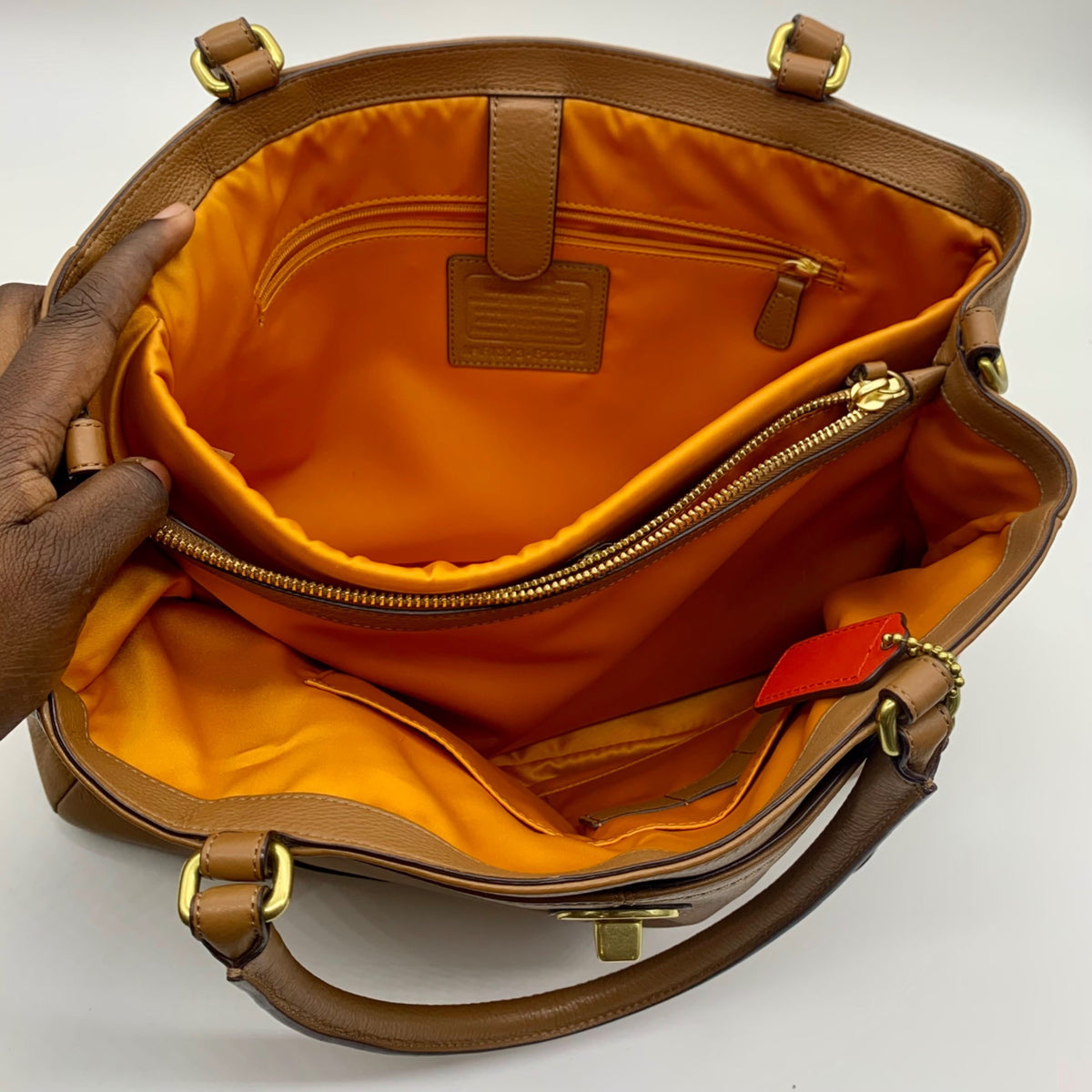 Coach Brown Leather Convertible Shoulder Bag F23268