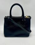 Ralph Lauren Black Saffiano Leather Reversible Crossbody