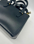 Ralph Lauren Black Saffiano Leather Reversible Crossbody